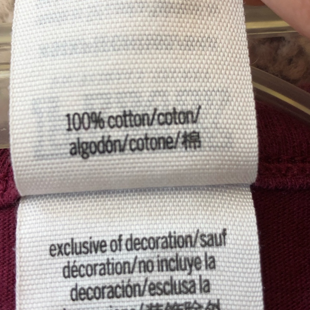 VS PINK Maroon Lace Front Logo Top - Picture 5 of 5
